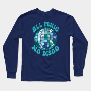 All Panic No Disco - Blue Long Sleeve T-Shirt